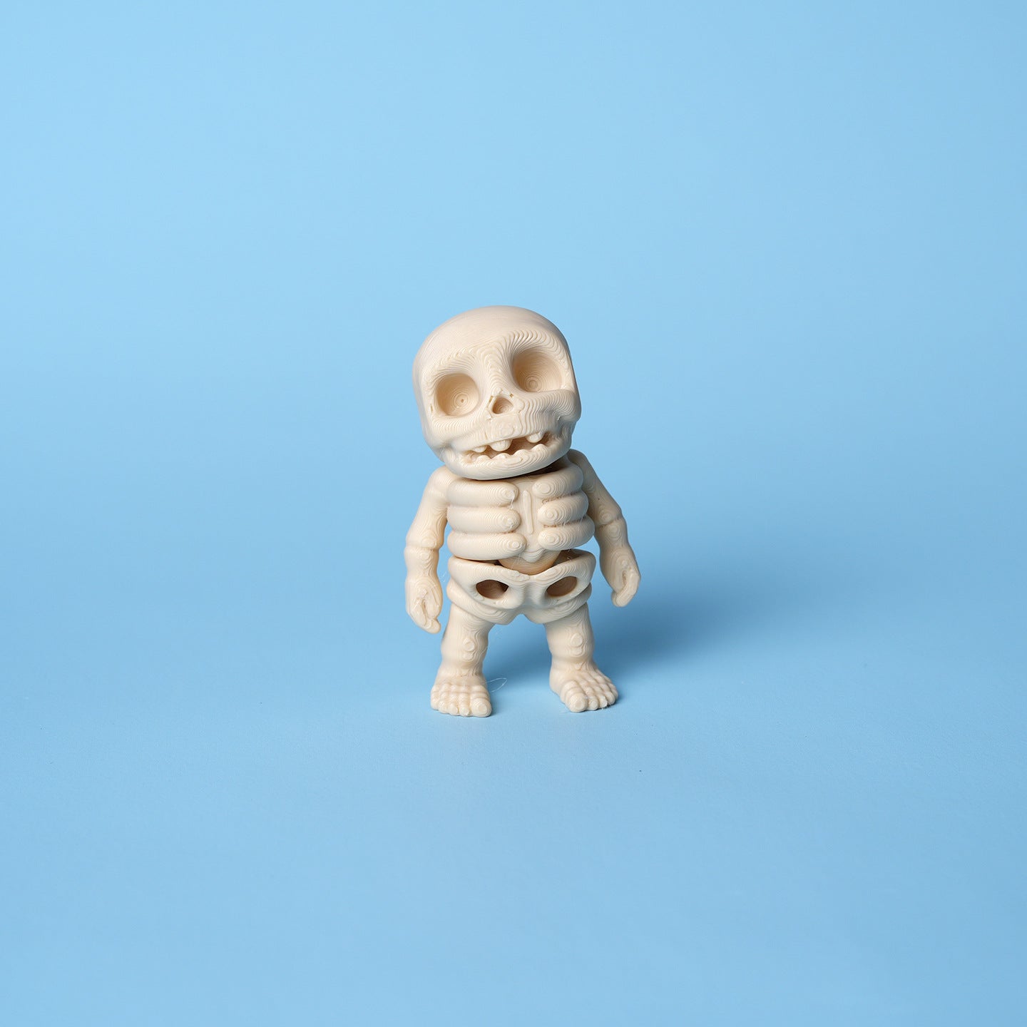 Wholesale 5pcs/pack 3D printed skull figurine office toy small ornaments popular fun creative ugly cute skull skeleton model